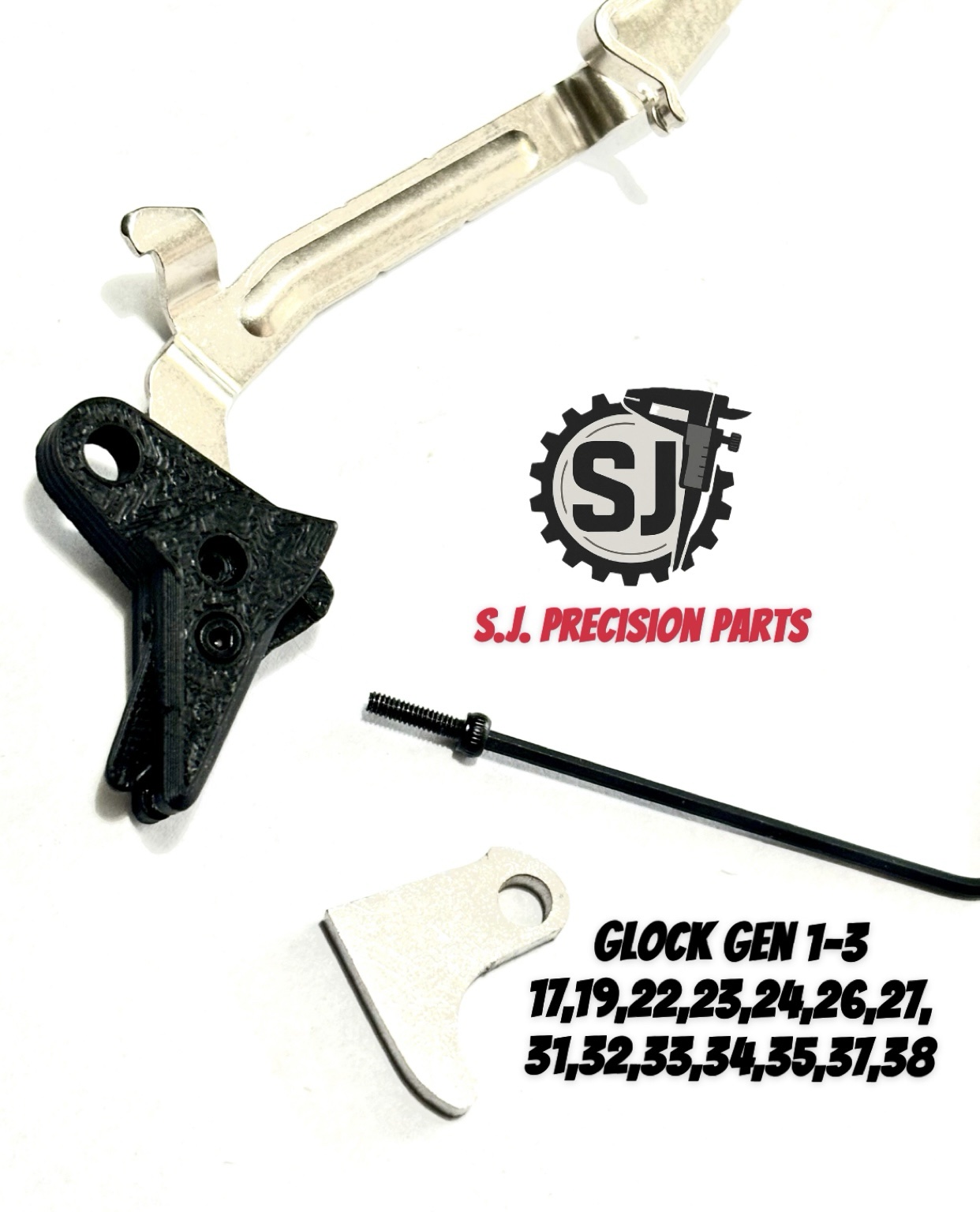 Glock-Mod GLOCK FRT POLYMER V3 BAR GEN 1 2 3 with Safety and Curved Steel Trip for 17 19 22 26 27 — image 2