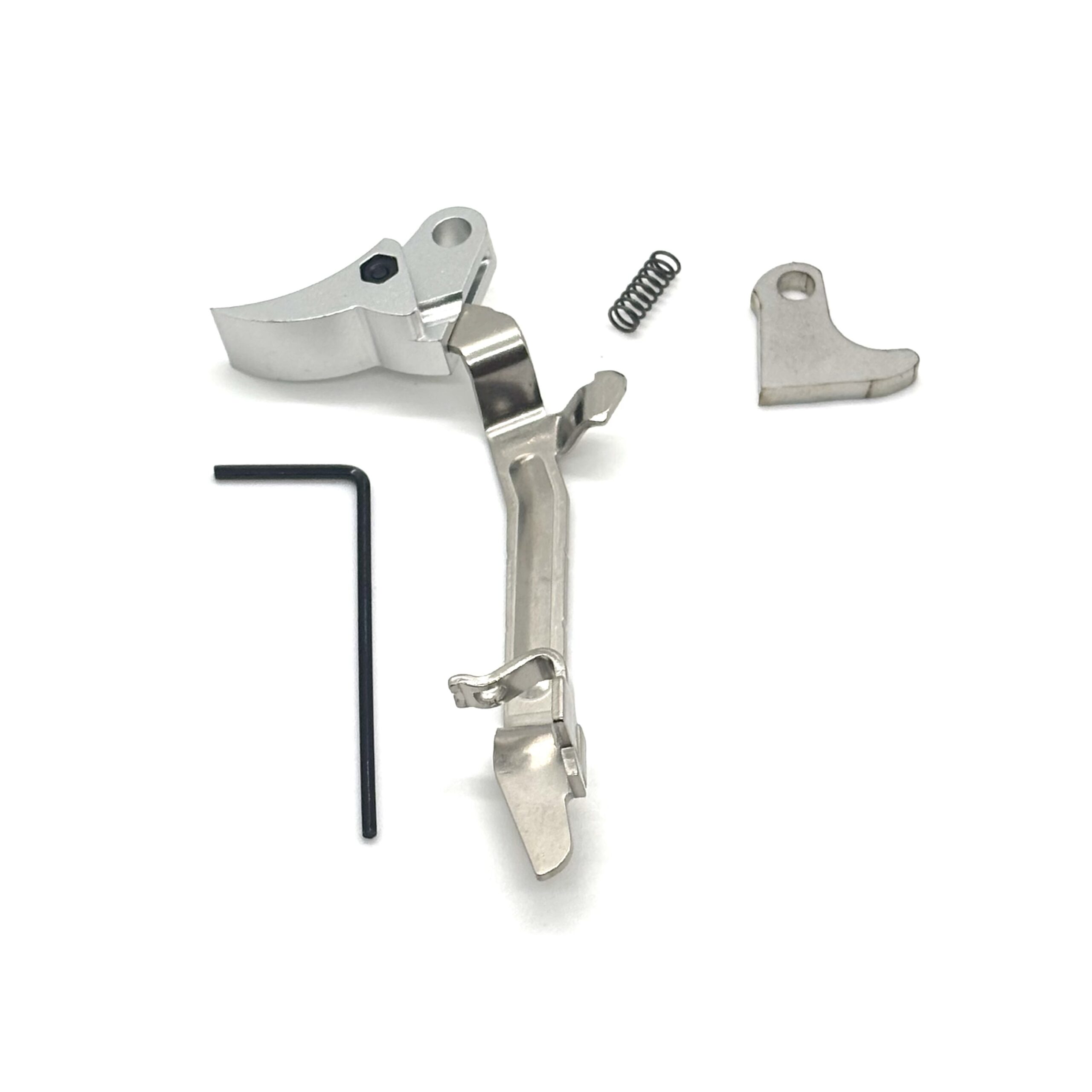 Glock-Mod GLOCK FRT V2 6061 ALUMINUM TRIGGER BAR KIT, SILVER CURVE, GEN 1 2 3 4, 9mm, .40, .357