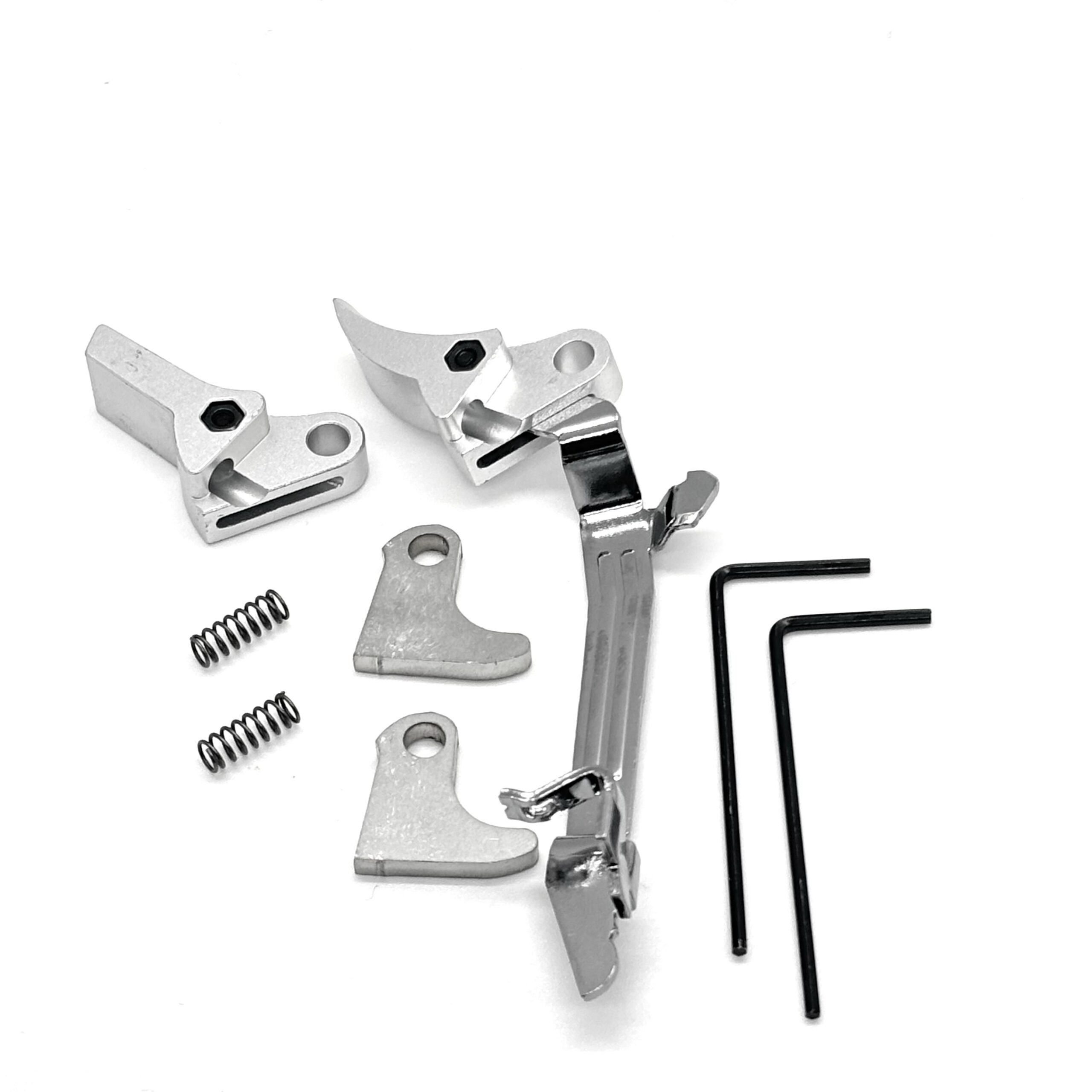 Glock-Mod Value Glock FRT V2 6061 Aluminum Trigger Bar Kit 2x Shoe (Silver Curve and Flat) Gen 1 2 3 4, 9mm, .40, .357 — image 2